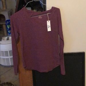 Purple long sleeve shirt